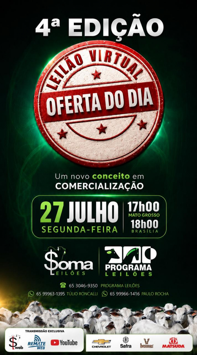 4ª Edição Leilão Virtual Oferta do Dia