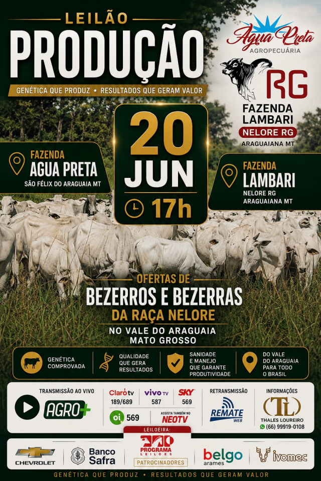 Fazenda Água Preta & Fazenda Lambari Nelore RG