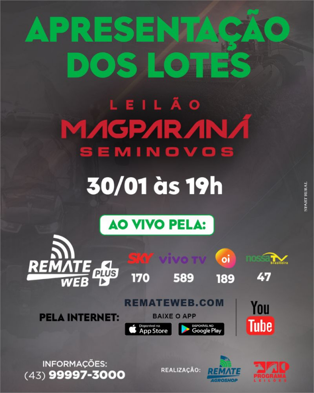 LIVE - Apresentação dos Lotes Leilão MagParaná Seminovos