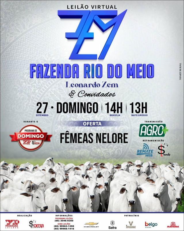Leilão Fazenda Rio do Meio - 165° Programa de Domingo