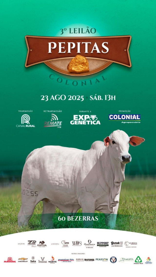 3º Leilão Pepitas Colonial e Convidados - Expogenética 2025