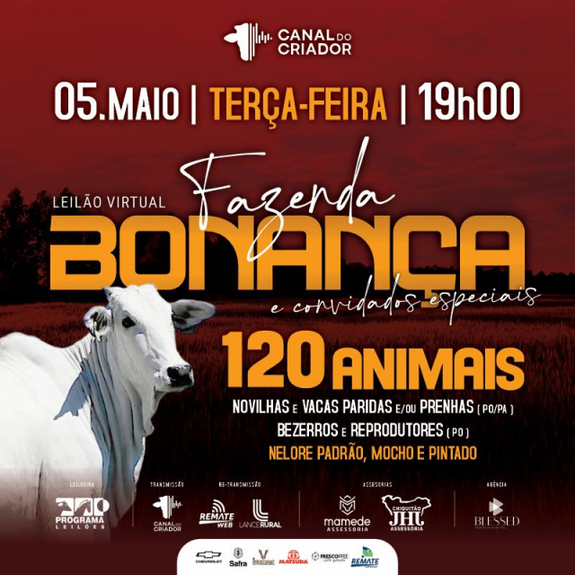 Leilão Virtual Fazenda Bonança e Convidados Especiais