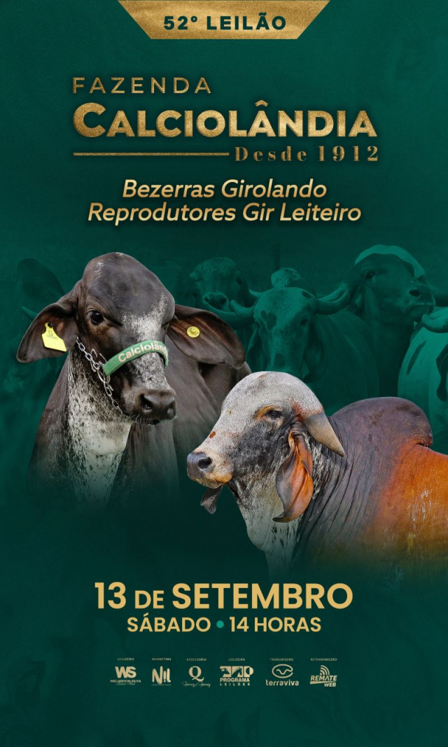 52º Leilão Virtual Fazenda Calciolândia - Gir Leiteiro e Girolando