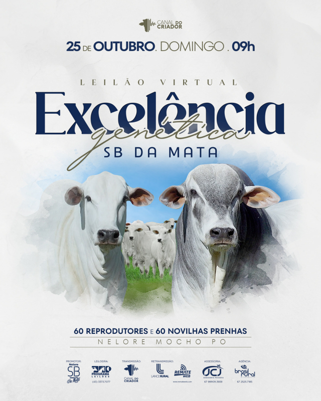 Leilão Virtual Excelência Genética SB da Mata