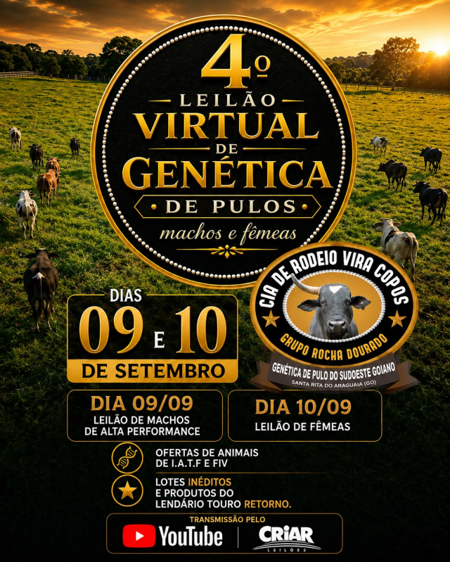 4º Leilão Virtual de Genética de Pulos