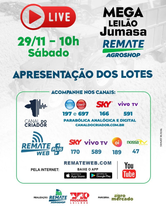 LIVE - Apresentação dos Lotes Jumasa