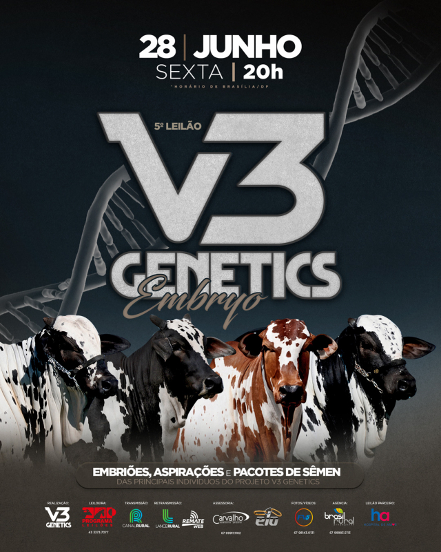 5° Leilão Virtual V3 Genetics Embryo