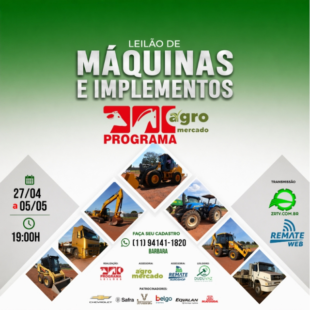 Leilão Virtual de  Máquinas e Implementos Agrícolas