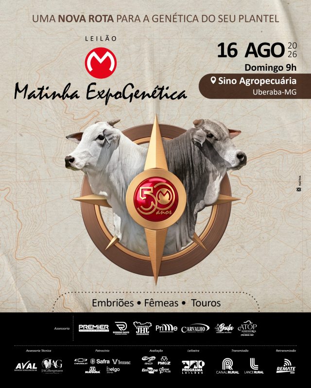 Leilão Matinha Expogenética 2026 - Embirões, Fêmeas e Touros