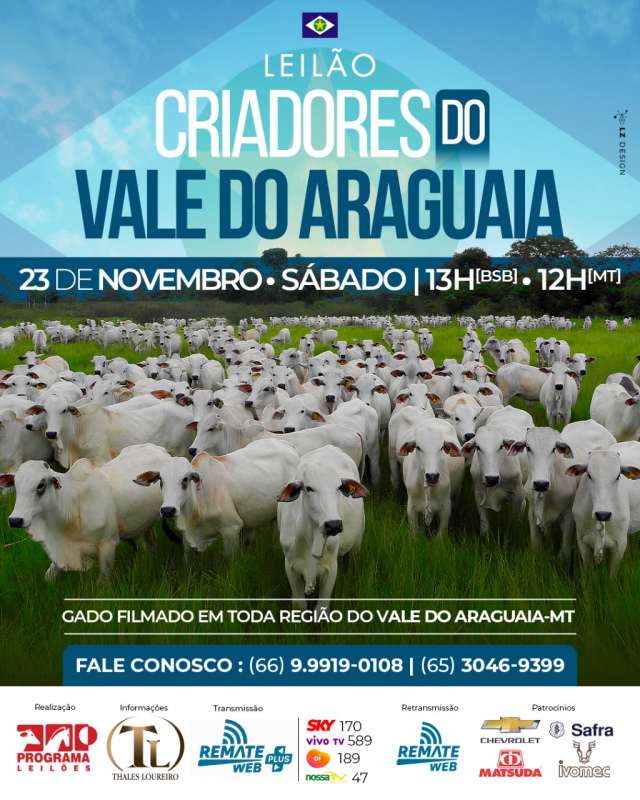 Leilão Virtual Criadores do Vale do Araguaia