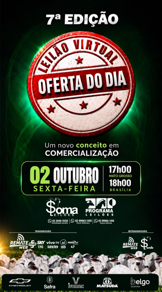 7ª Edição Leilão Oferta do Dia
