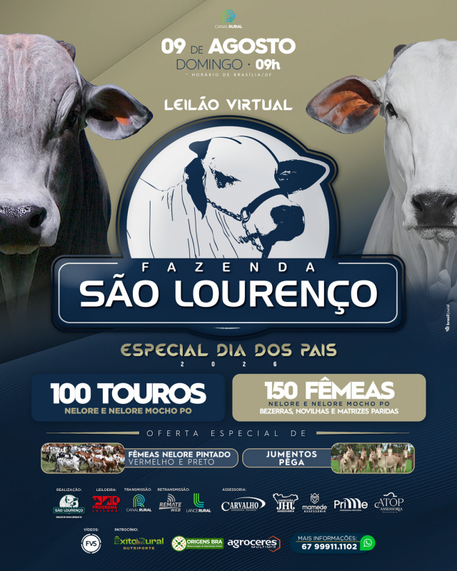 Leilão Virtual Fazenda São Lourenço
