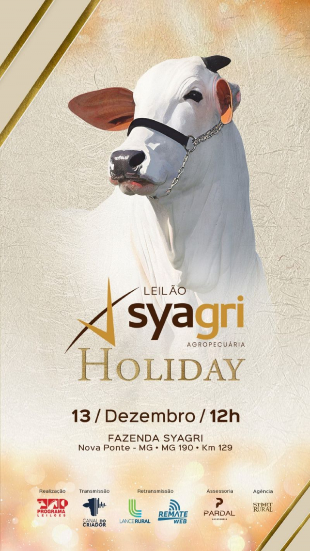 Leilão Syagri Agropecuária - Holiday