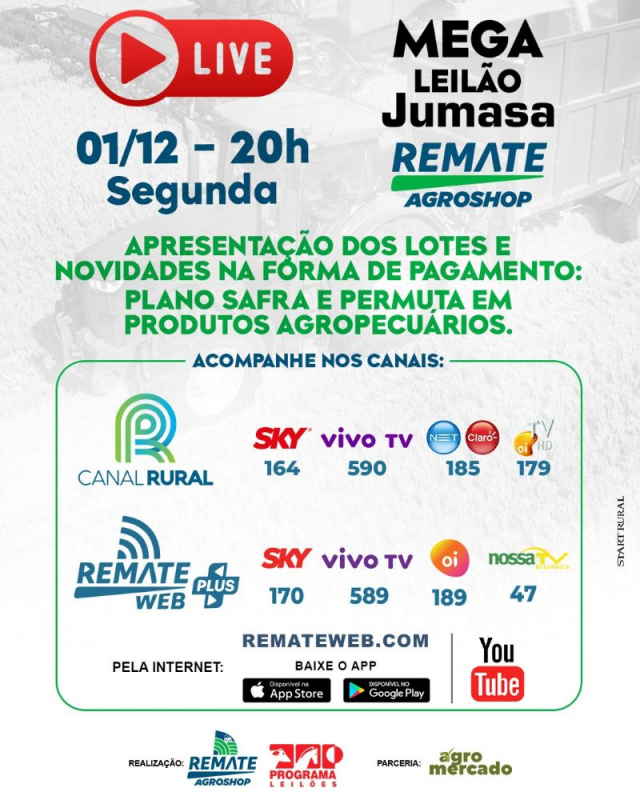 LIVE -  Apresentação dos Lotes e Novidades de Pagamento Juma