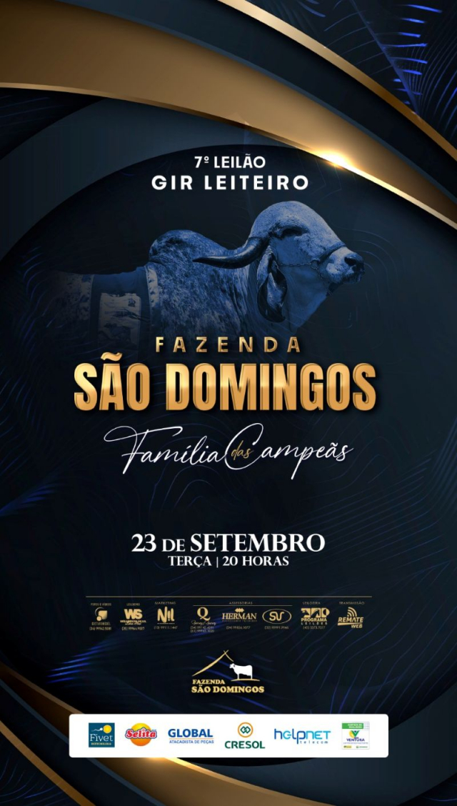 7° Leilão Virtual Gir Leiteiro Fazenda São Domingos