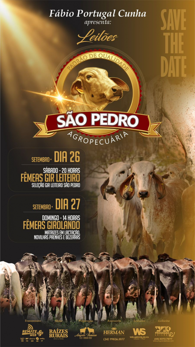 Leilão Virtual São Pedro Agropecuária - Gir Leiteiro
