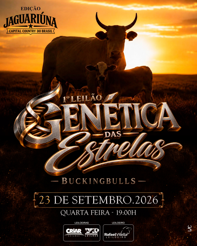1º Leilão Genética das Estrelas Bucking Bulls