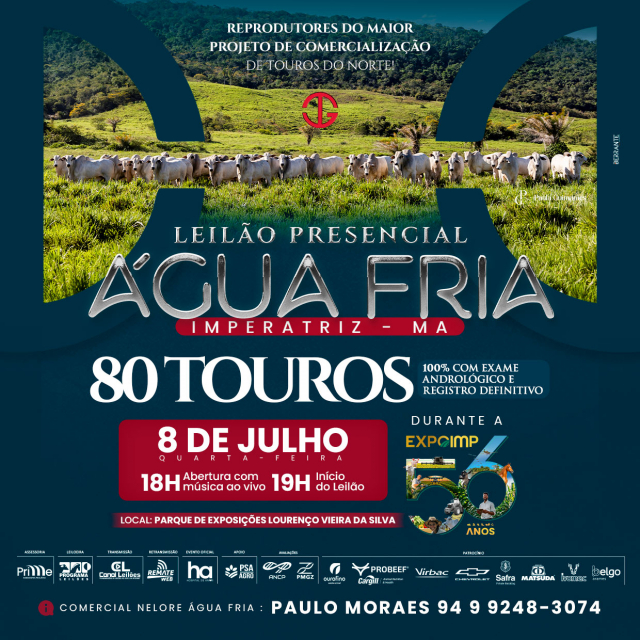 Leilão Presencial Água Fria - 80 Touros