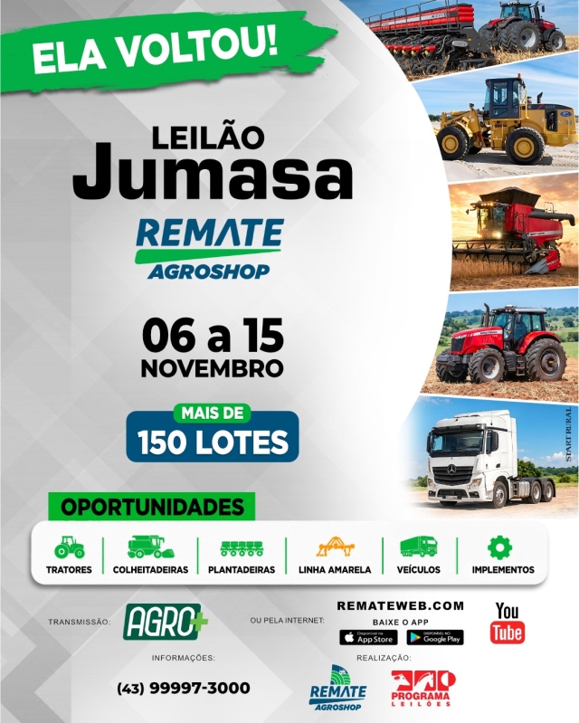 2° Leilão Virtual Jumasa e Convidados - 7ª Etapa