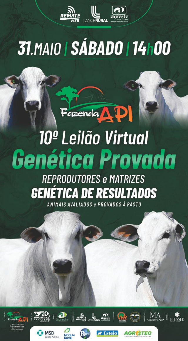 10° Leilão Virtual Genética Provada - Reprodutores e Matrizes