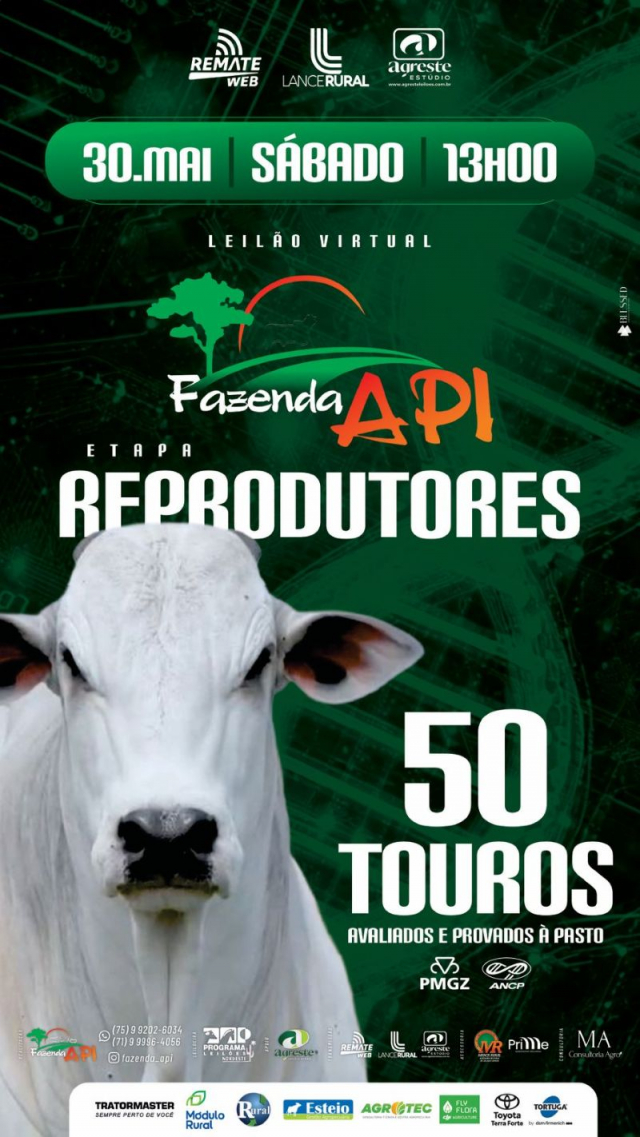 Leilão Fazenda API - Etapa Reprodutores