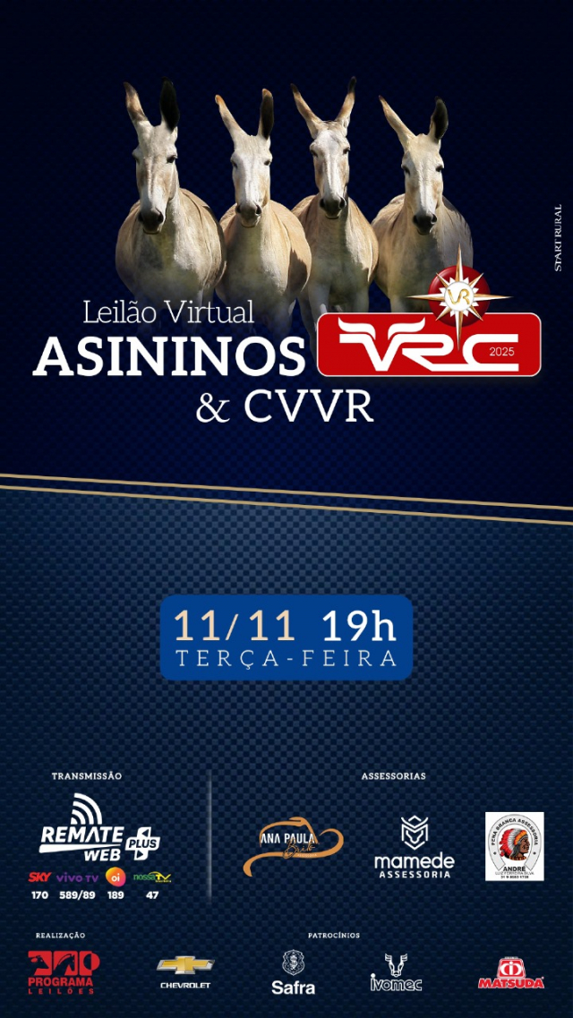 Leilão Virtual Asininos VRC & CVVR