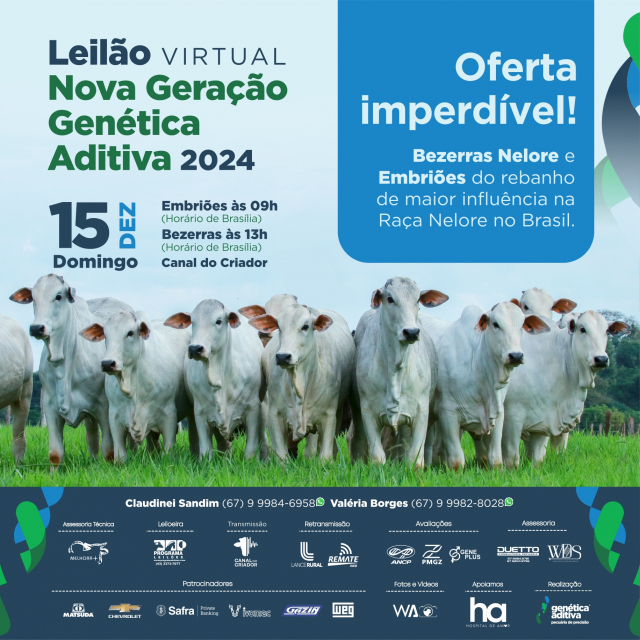 Leilão Virtual Nova Geração Genética Aditiva - Bezerras