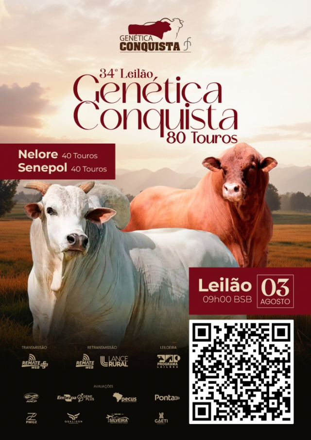 34º Leilão Virtual Genética Conquista - Touros