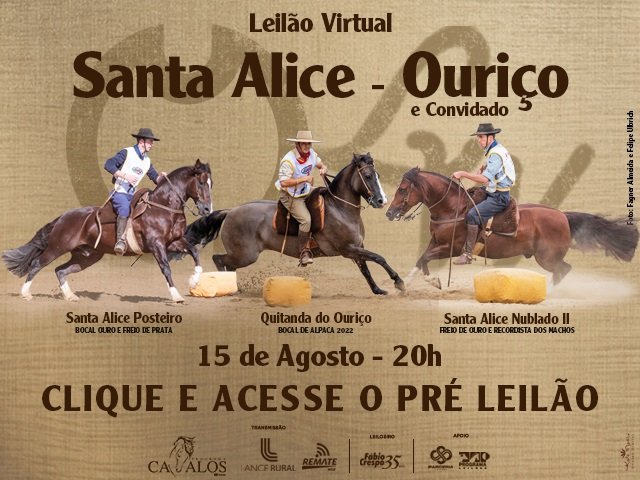Leilão Virtual Santa Alice, Ouriço & Convidados