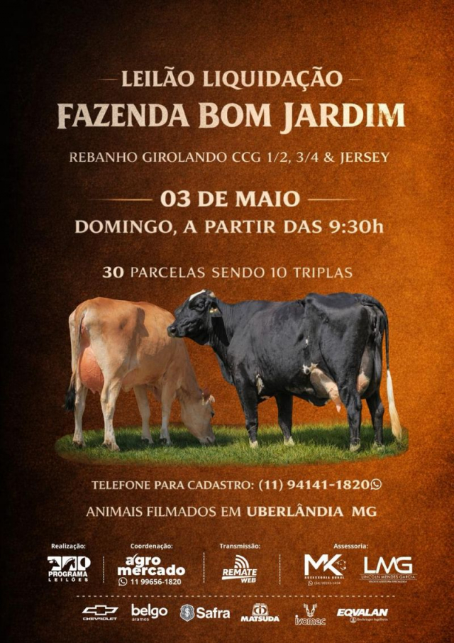 Leilão Liquidação Fazenda Bom Jardim