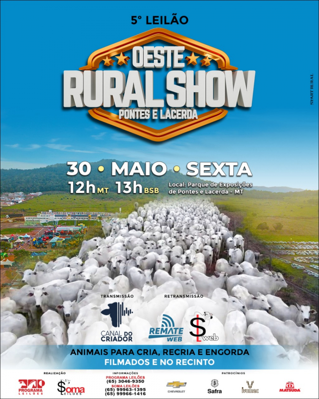 5º Leilão Oeste Rural Show Pontes e Lacerda