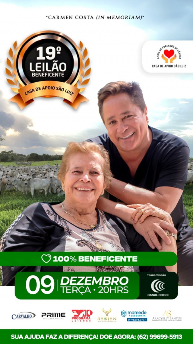 19º Leilão Beneficente Casa de Apoio São Luiz