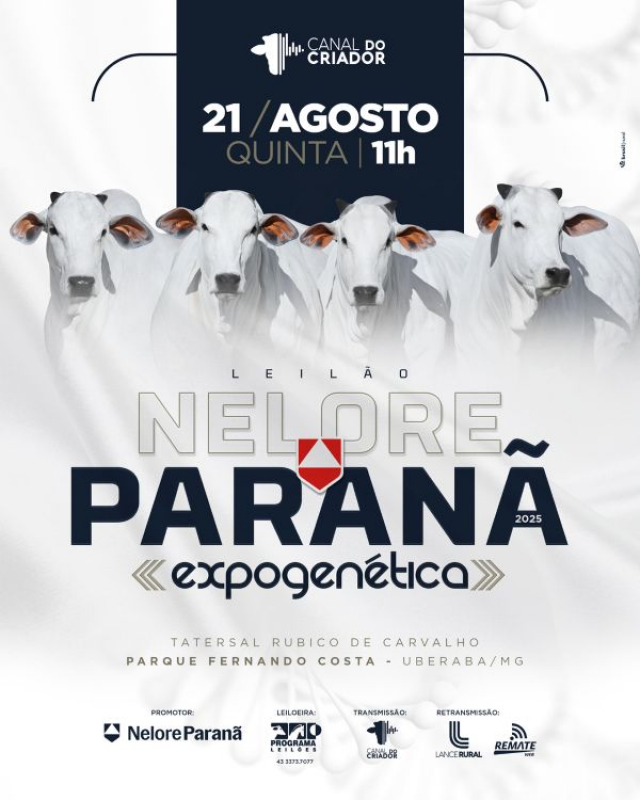 Leilão Nelore Paranã - Expogenética 2025