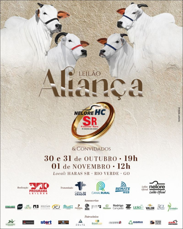 Leilão Aliança - Nelore HC, SR e Convidados,