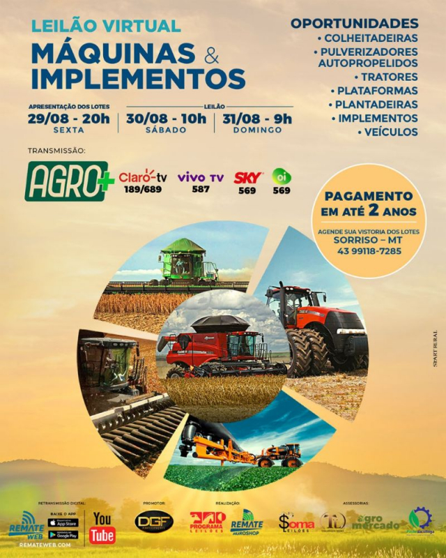 Leilão Virtual Máquinas & Implementos DGF- 2ª etapa