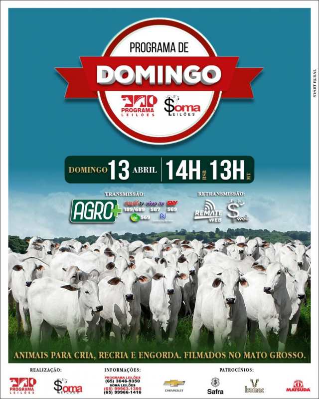 112º Programa de Domingo - Programa e Soma Leilões