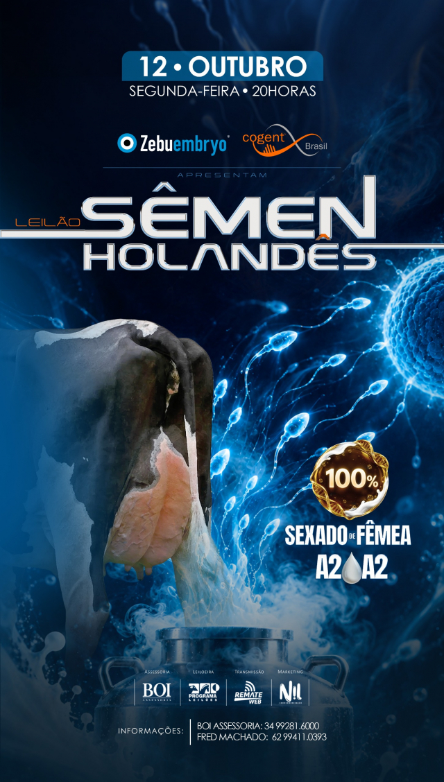 Leilão Sêmen Holandês ZebuEmbryo & Cogent Brasil