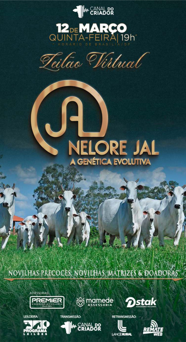 Leilão Virtual Nelore JAL - A Genética Evolutiva