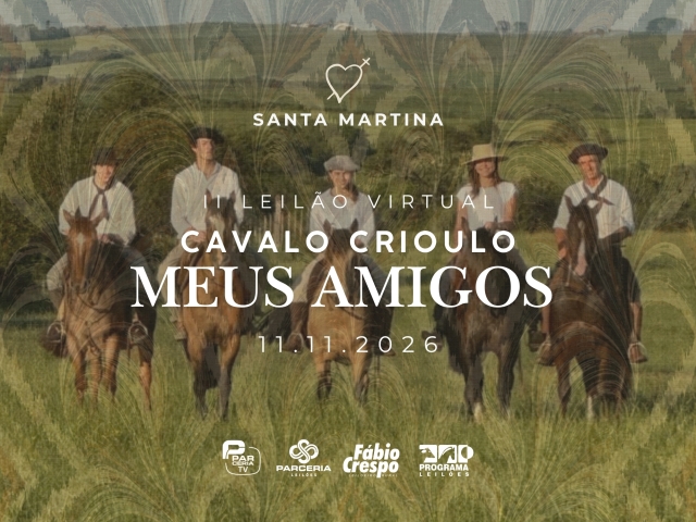 II Leilão Virtual Cavalo Crioulo Meus Amigos
