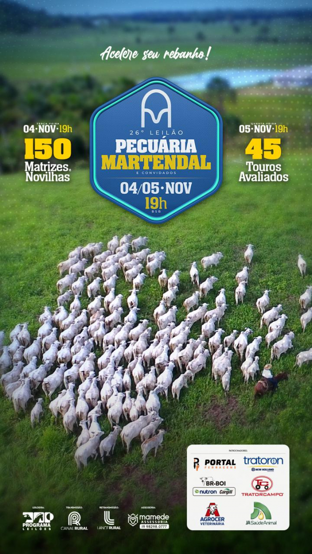 26º Leilão Virtual Pecuária Martendal e Convidados - 2ª Etapa