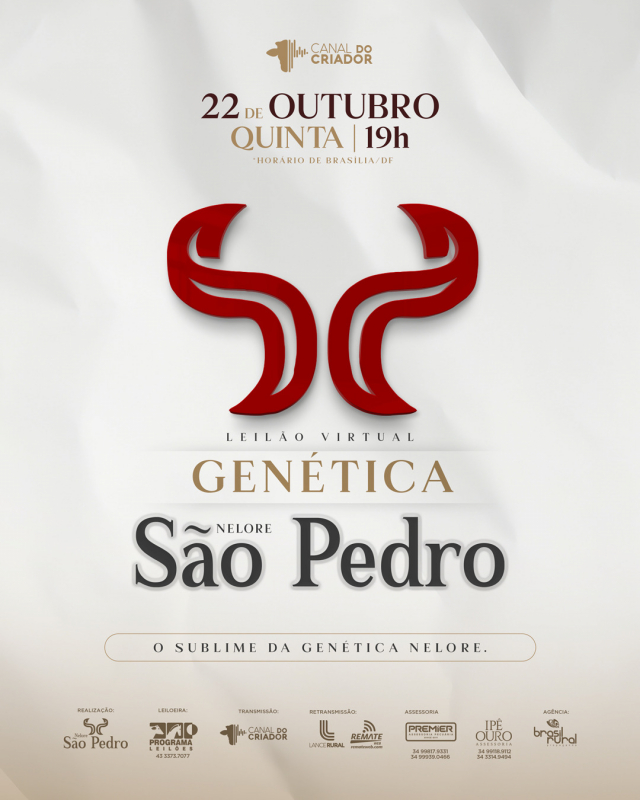 Leilão Virtual Genética Nelore São Pedro