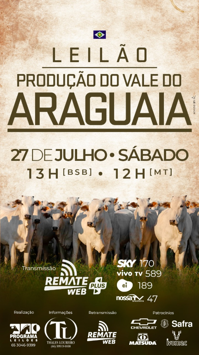 Leilão Virtual Produção do Vale do Araguaia