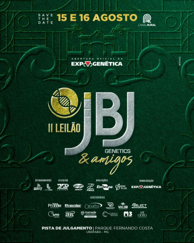 2º Leilão JBJ Genetics e Amigos - Edição Expogenética 2025 - Prenhezes