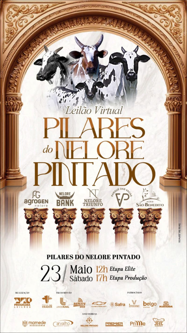 Leilão Virtual Pilares do Nelore Pintado - Etapa Elite e Produção