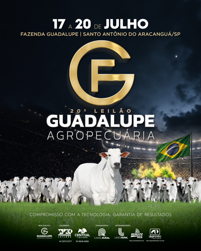20° Leilão Guadalupe Agropecuária - Bezerras, Doadoras e Aspirações