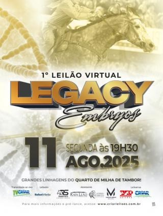1º Leilão Virtual Legacy - Embryos