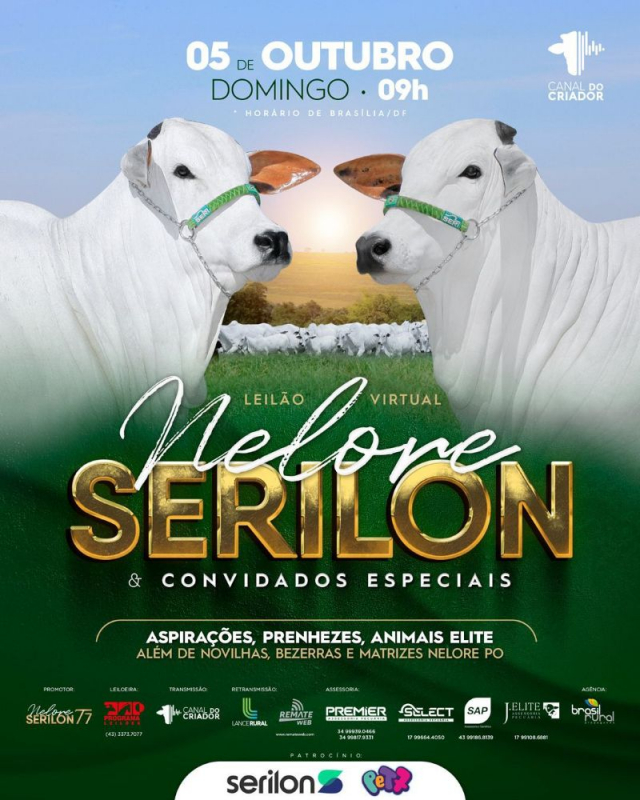 Leilão Virtual Nelore Serilon e Convidados Especiais
