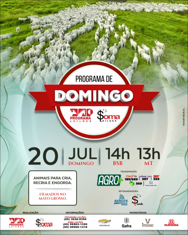 120º Programa de Domingo - Programa e Soma Leilões