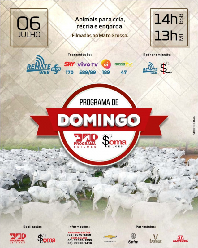 119º Programa de Domingo - Programa e Soma Leilões