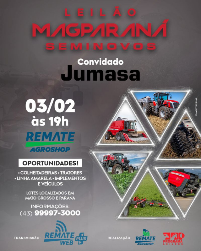 Leilão Virtual MagParaná Seminovos - Convidado Jumasa